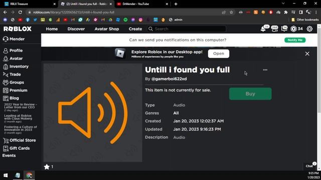 STEPHEN SANCHEZ - UNTIL I FOUND YOU ROBLOX MUSIC ID/CODE | AFTER UPDATE | NO GROUP смотреть онлайн