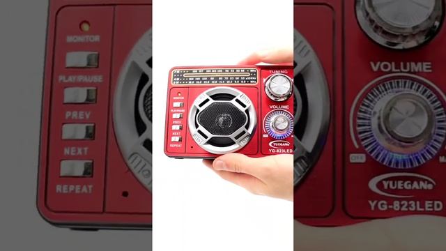 Портативное радио с USB, фонариком и подcветкой Yuegan YG-823LED смотреть онлайн