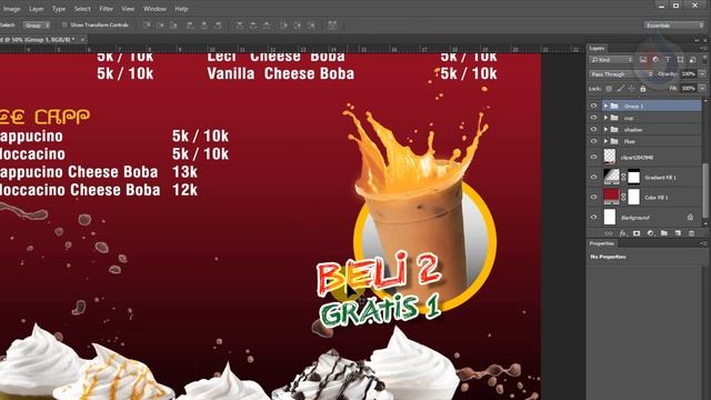 Cara Membuat Desain Menu Harga di Photoshop смотреть онлайн
