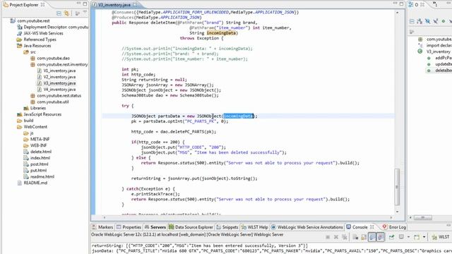 Java Restful Service Tutorial - Update and Delete - Part 7 смотреть онлайн