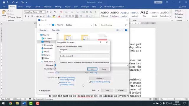 How to Create Password Protected PDF File in MS Word (2007-2021) Without Software | F HOQUE | смотреть онлайн