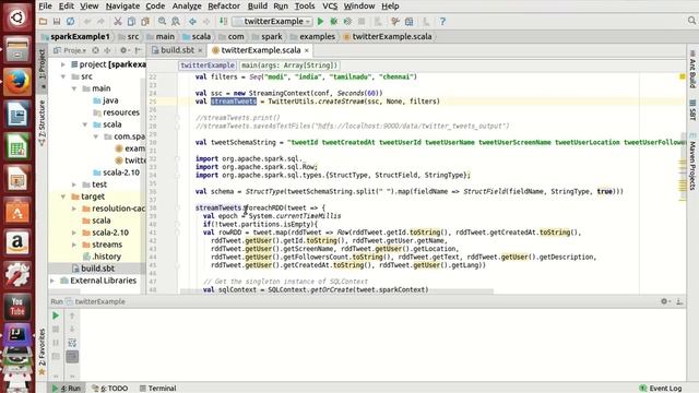 Spark Streaming Quick start with twitter application contin. смотреть онлайн