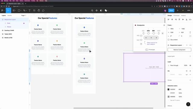 Responsive Design in Figma Using Breakpoints смотреть онлайн