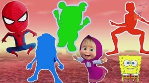 Угадай тень Губки Боба, Маша и медведь, Крейзи Фрог, Человек паук