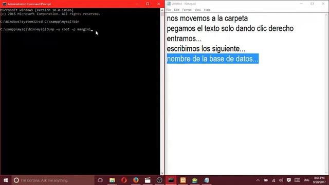 Exportar - Importar -Borrar Base de datos con CMD y TOAD смотреть онлайн