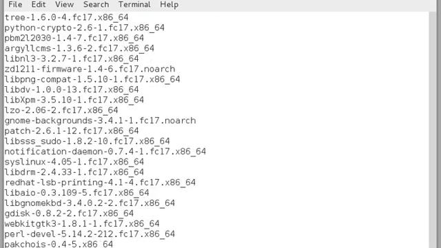 list installed rpm file in fedora (Linux) смотреть онлайн