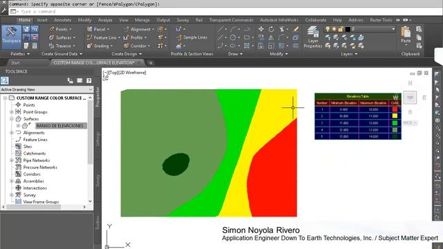 AUTODESK CIVIL 3D 2019 CUSTOM COLOR RANGE FOR SURFACE ELEVATION смотреть онлайн