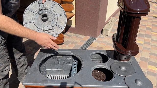 Буржуйка печь на дровах и угле DUVAL EK-106F Для дома, для квартиры! смотреть онлайн