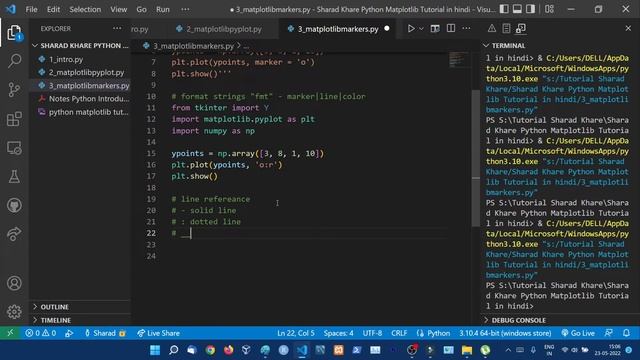 MatPlotLib Markers || Python MatPlotLib Tutorial in Hindi #3 смотреть онлайн