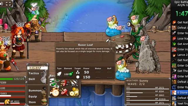 Epic Battle Fantasy 5 Any% Glitchless Speedrun in 3:28:49 смотреть онлайн