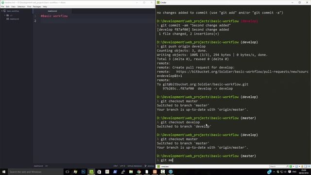 Basic Git Workflow utilizando la terminal y SourceTree смотреть онлайн