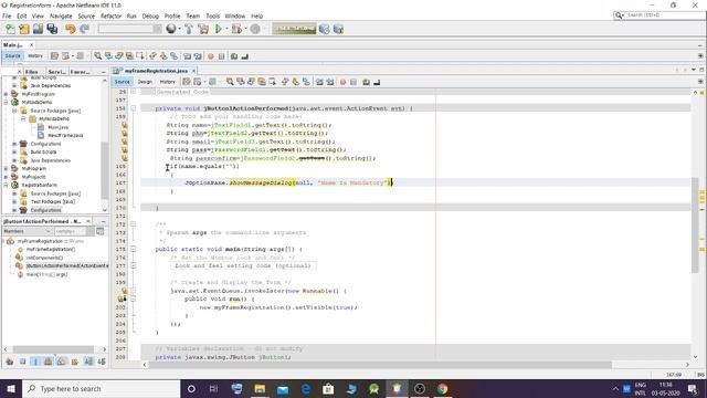 Basic of JAVA ,Validation in Registration form using Netbeans , JAVA Tutorial-3 смотреть онлайн