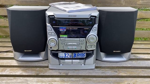 Player SHARP CD-BA-1200, 3 disk, Audiocassette player, Cd player, Antenna am fm, Vintage player смотреть онлайн