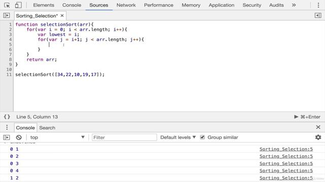 12. Selection Sort смотреть онлайн