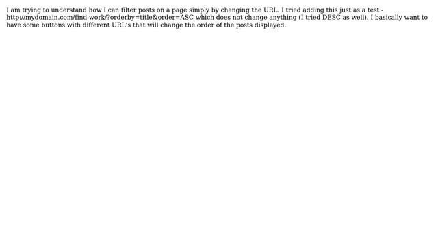 Wordpress: Change URL to filter posts смотреть онлайн