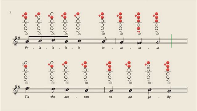 How to play Deck the Halls on Recorder | Sheet Music with Tab смотреть онлайн