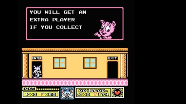 Dendy (Famicom,Nintendo,Nes) 8-bit Tiny Toon Adventures Stage 1 Hills