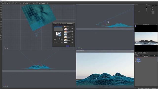 Modeling in Vue. Mountain in the clouds. смотреть онлайн