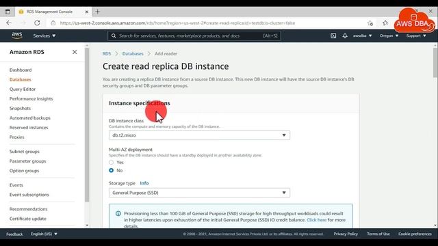 16 Creating a read replica in a different AWS Region смотреть онлайн