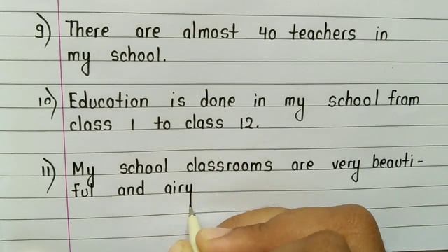 20 easy lines essay on My School in english смотреть онлайн