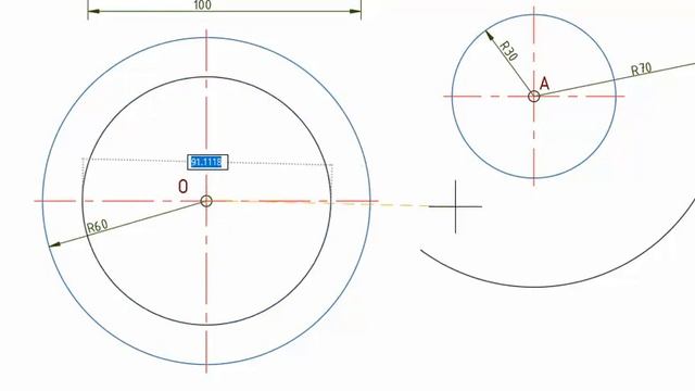 Смешанное сопряжение двух окружностей смотреть онлайн