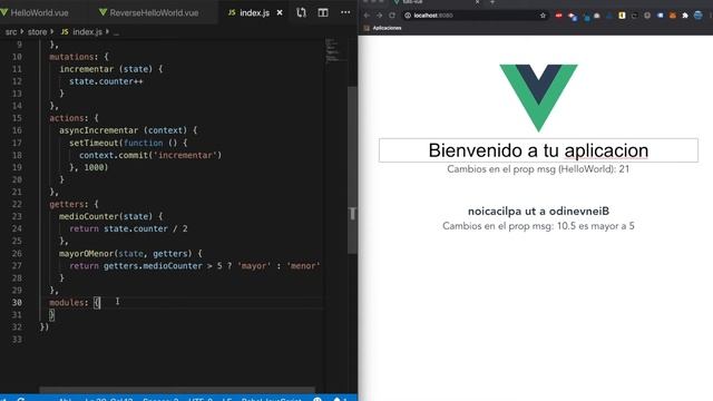 Tutorial de Vue.js en Español #9 - Vuex (Modules y Getters) смотреть онлайн