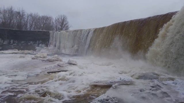 Зима. Водопад Ягала , Эстония 4k | Jägala Juga | 2021