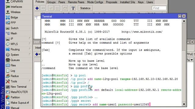 MikroTik L2TP/IPSec PSK
