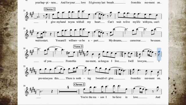 From This Moment - Bb(Tenor/Soprano) Sax смотреть онлайн