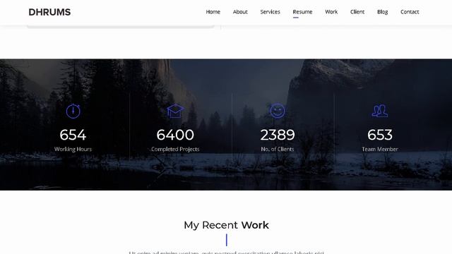 Dhrums - Responsive Bootstrap 4 Personal Template | Themeforest Templates смотреть онлайн