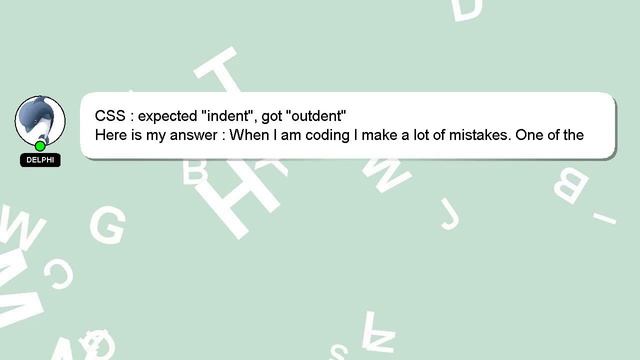 CSS : expected "indent", got "outdent" смотреть онлайн