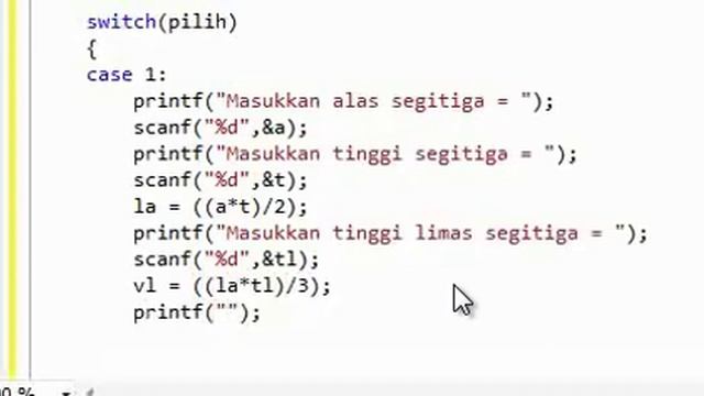 tutorial bahasa c untuk modul 3 - menu bangun ruang смотреть онлайн