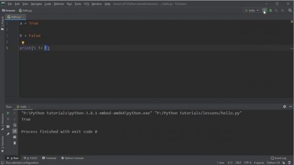 05 Pythonda mantiqiy amallar - Python dasturlash tili