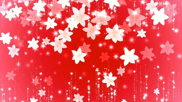 Футаж с белыми цветами и блестками. Красивый фон для монтажа смотреть онлайн