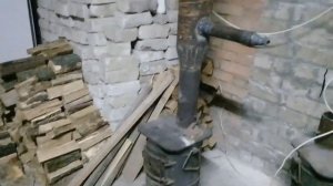 Буржуйка с водяным контуром.