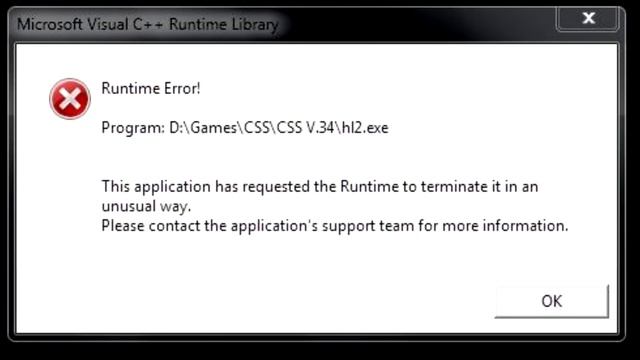 HL2.exe Runtime error! смотреть онлайн