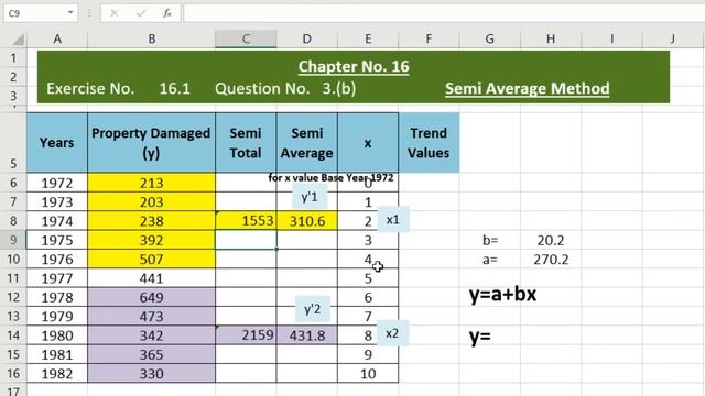 Time Series Analysis ICS Part 2 Ch#16 Q3(b) || Semi Average Method solution in Ms Excel смотреть онлайн