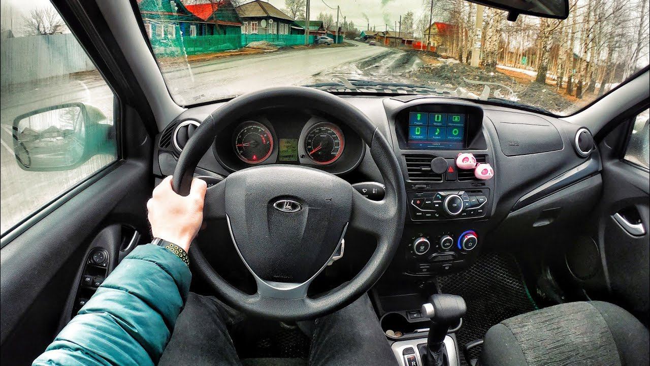 2013 LADA Kalina 1.6 AT - POV TEST DRIVE смотреть онлайн