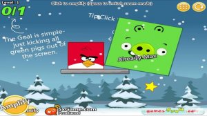 Angry Birds Pigs Out vs Kick Out Green Pigs - SAVE BIRD AND ROLLING TO TRIANGLE PIGS!