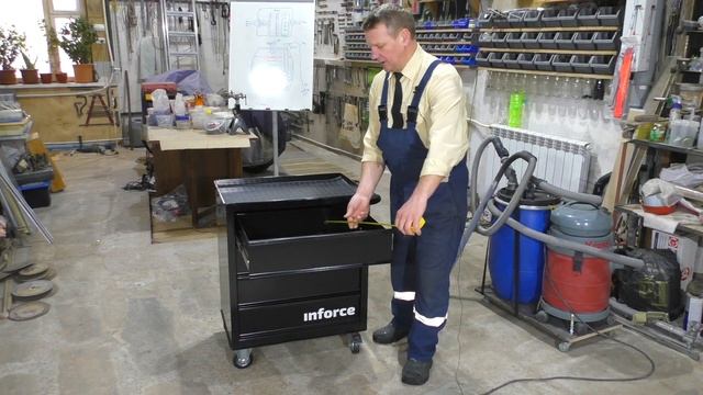 Тележка инструментальная 4 ящика Inforce, обзор/Tool trolley 4 drawers Inforce, overview смотреть онлайн