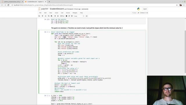 Gradient Descent w/ Linear Regression смотреть онлайн