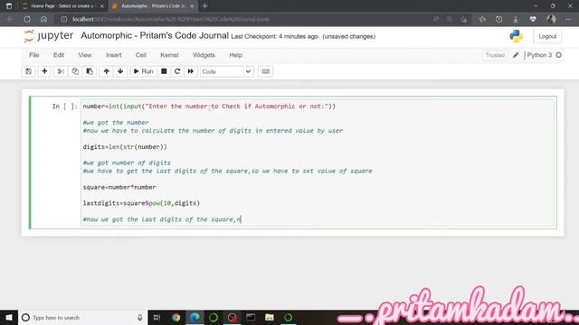 Python Source code to Check for Automorphic Number смотреть онлайн