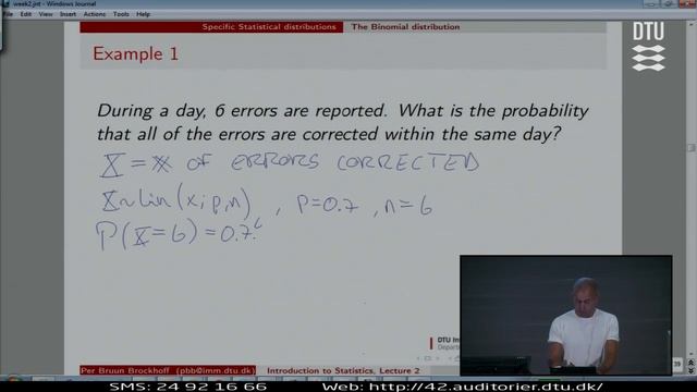 Lec.2C: Binomial Distribution, Example смотреть онлайн