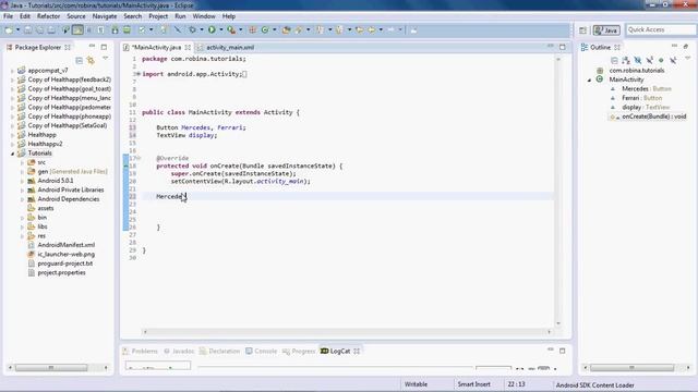 Setting up Java variables and referencing XML ids смотреть онлайн