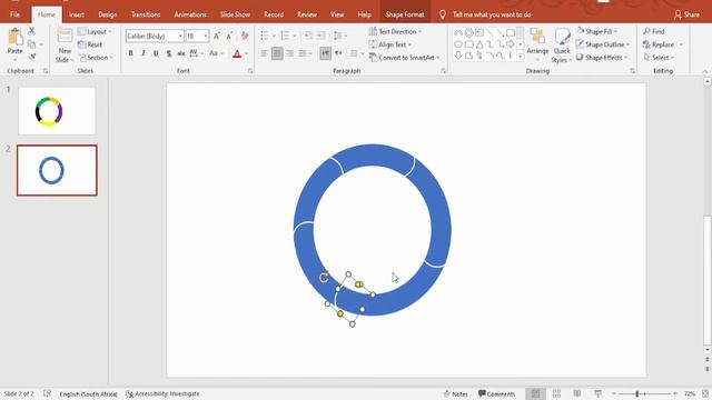 Learn merge shapes - How to FRAGMENT circle and make different colors in powerpoint смотреть онлайн