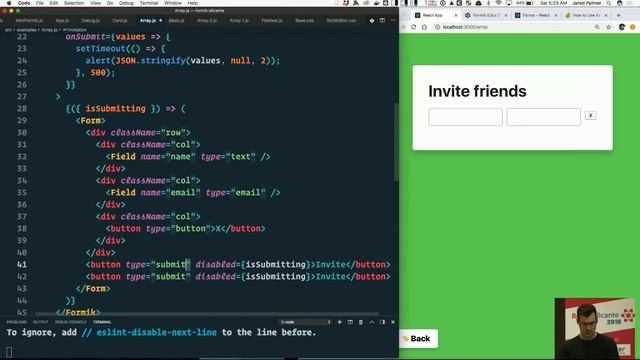Taming Forms in React - JARED PALMER смотреть онлайн