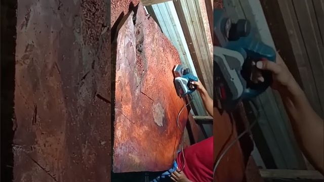 Bosch GHO 6500 planner, making table top, Paduk wood. #bosch #woodworking #chainsaw #cncrouter смотреть онлайн