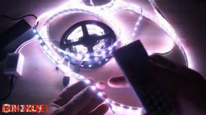 Геймерский стол и светодиодная лента на самоклеющейся основе.