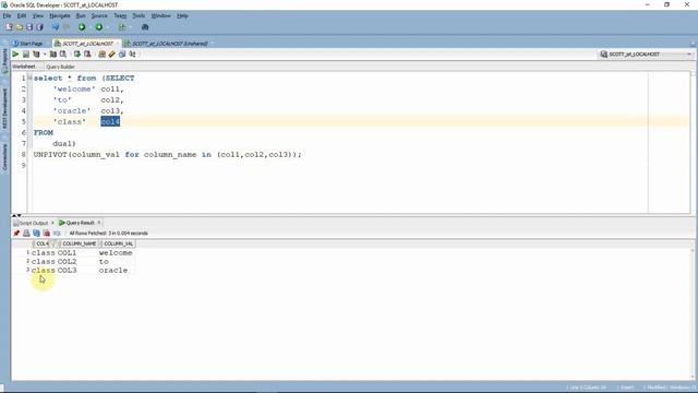 Oracle UNPIVOT смотреть онлайн