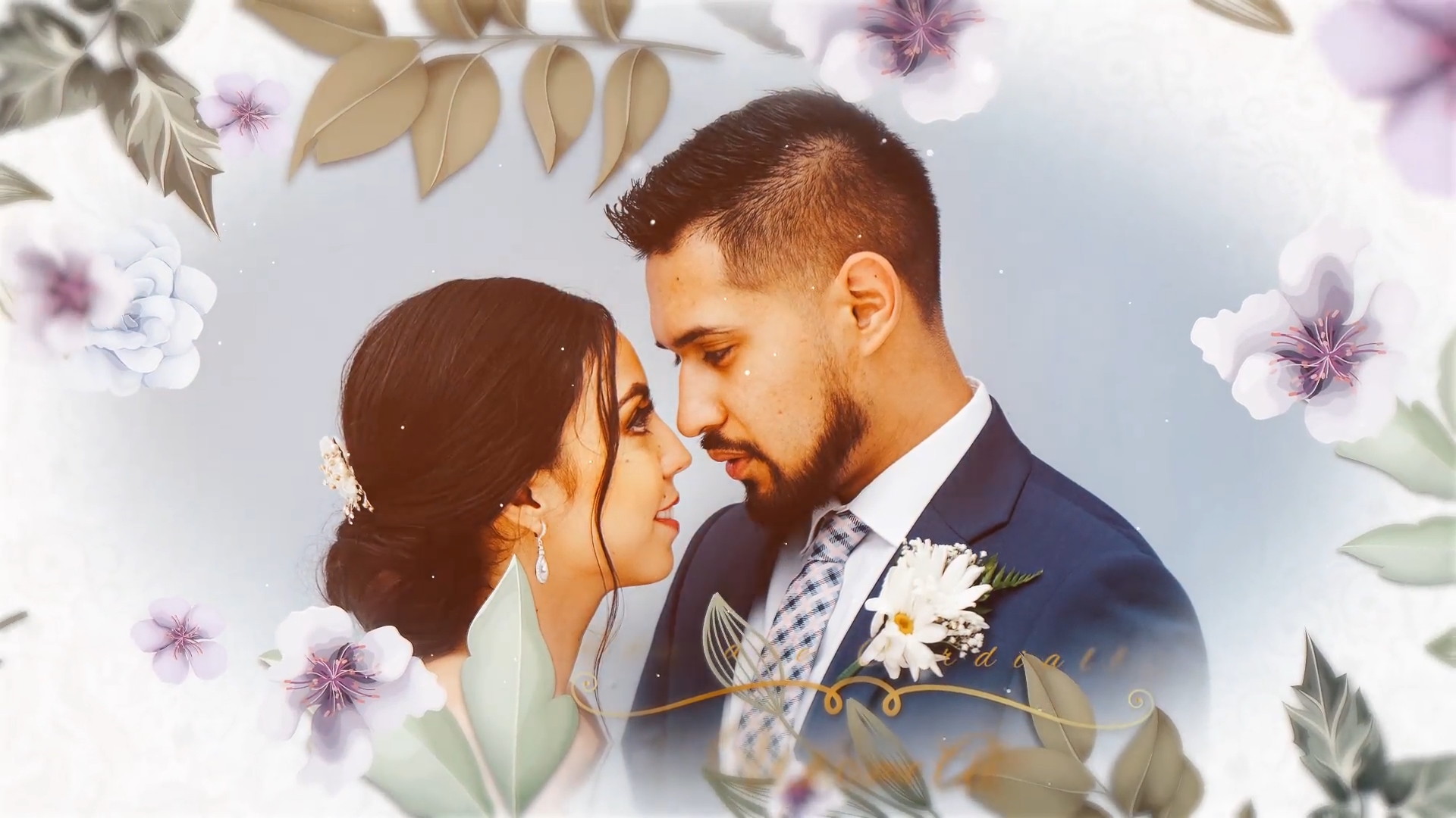 Свадебное слайд-шоу летающие цветы Wedding slideshow flying flowers Intro DIZAYNPROJECT смотреть онлайн